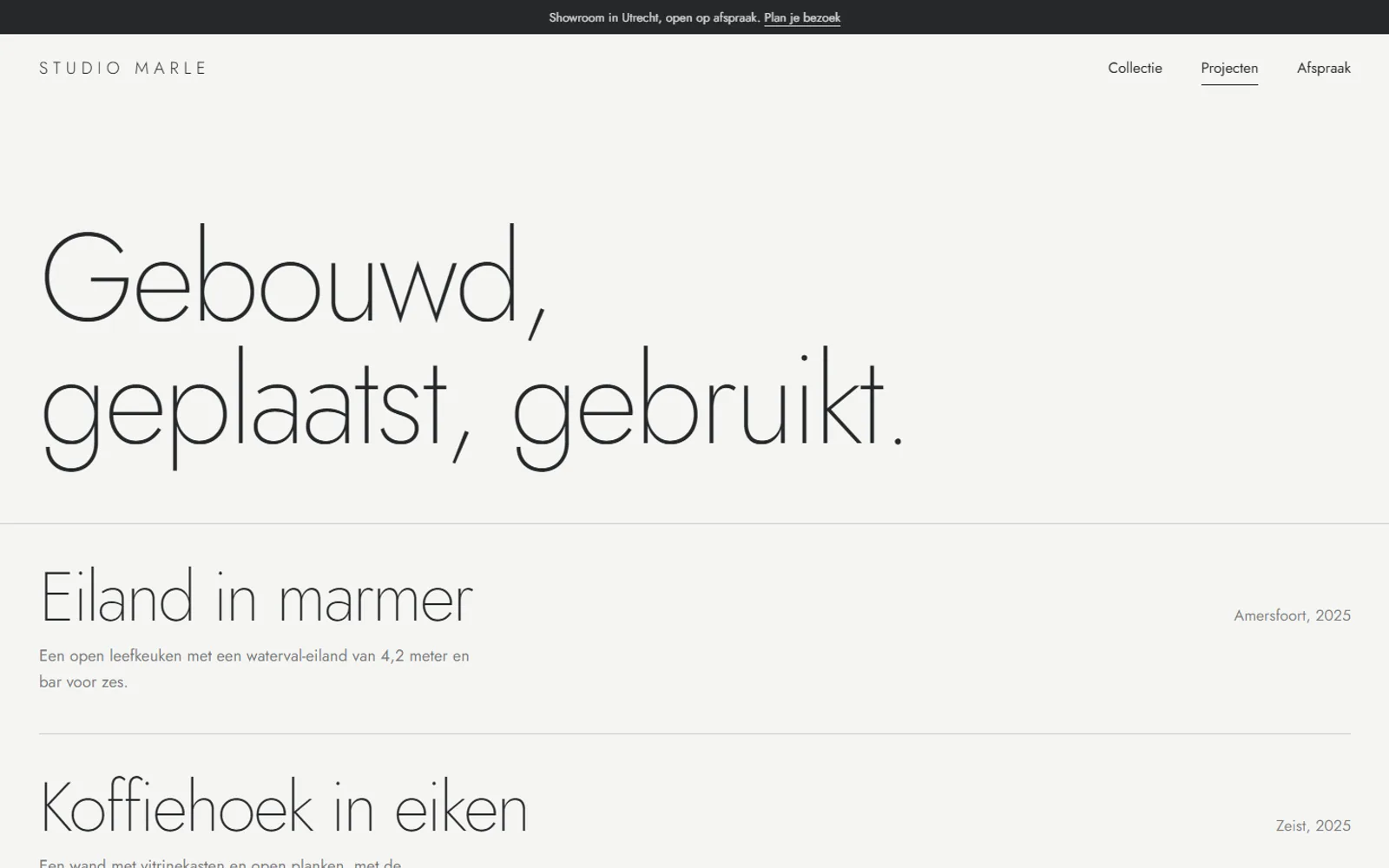 Scherm uit marle projecten